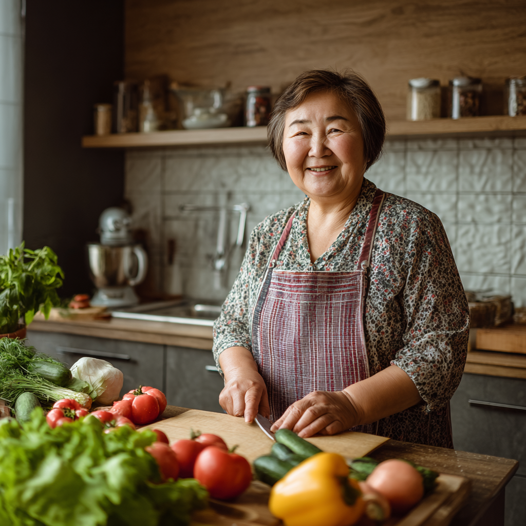 Улыбающийся пожилой европейский мужчина консультируется с нутрициологом за столом с планом питания